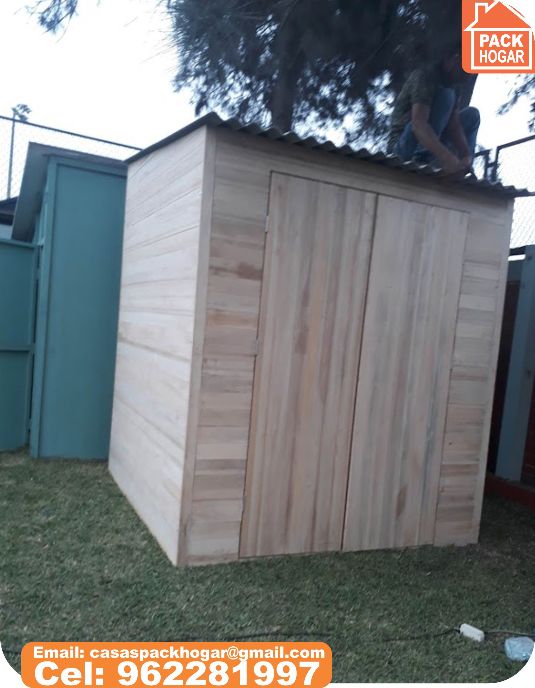 modulo Caseta prefabricada para Herramientas Jardin 200x200x240 cm