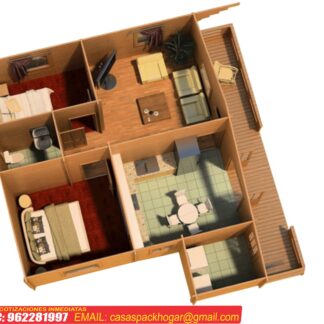casas prefabricadas de madera 2 habitaciones