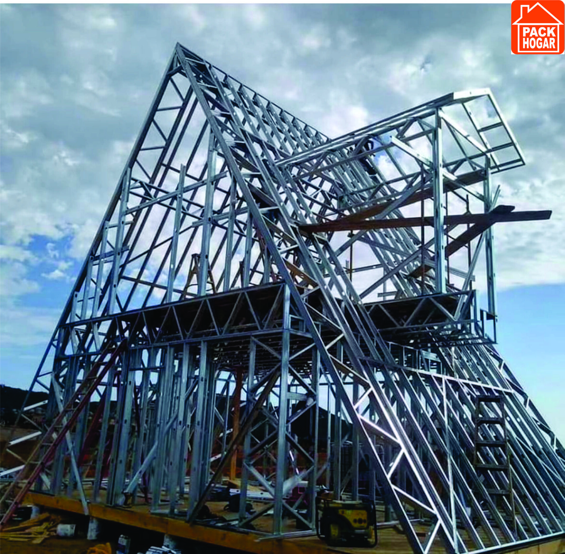 CABAÑA ALPINA CON ESTRUCTURA METALICA