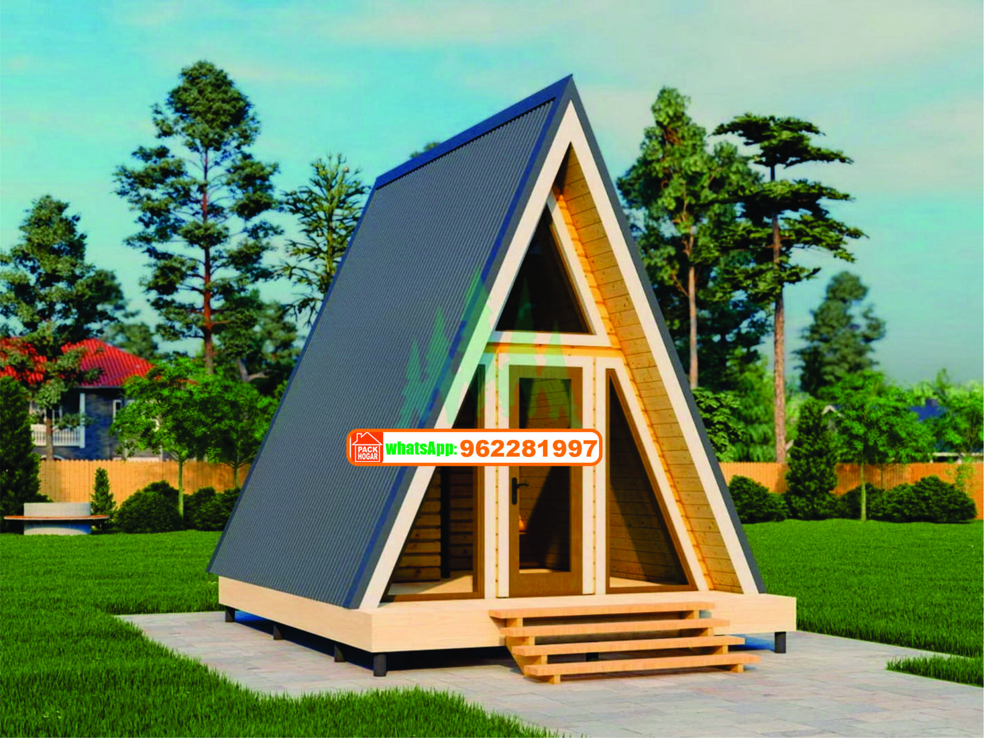 CABAÑA ALPINA PEQUEÑA PREFABRICADA CON MADERA