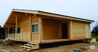 Casa Prefabricada de madera: 3 Dormitorios 75m²