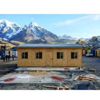 Caseta Modular Prefabricada Para Campamento en Minas 9 x 6  en Tablero Osb Precios económicos