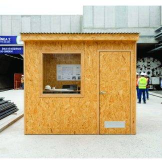 Caseta Modular Prefabricada Para Oficina Técnica 4 x 4 en Obras de Construccion en Tablero Osb Precios económicos